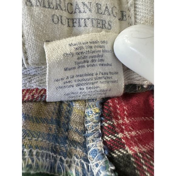 American Eagle Outfitters Patchwork Madras Plaid Pajama Pj Pants Men's Medium - Picture 11 of 16